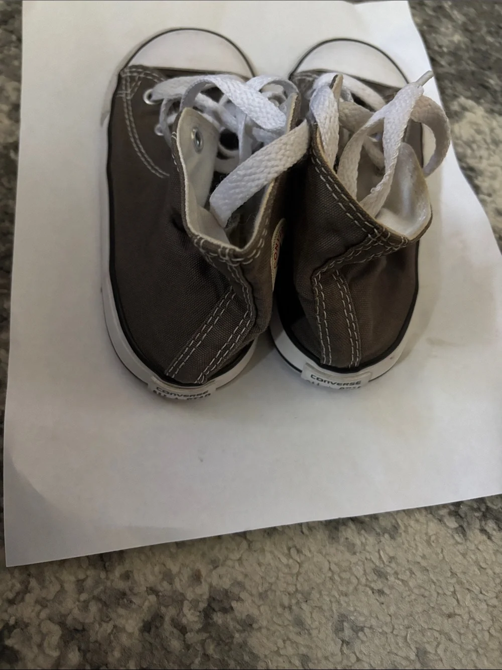 Converse Kids High-Top Sneakers in Brown with White Accents